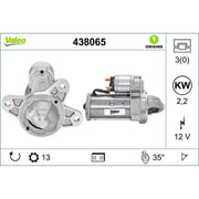Valeo Starter Motor 12V 2.2kW 13 Teeth 438065