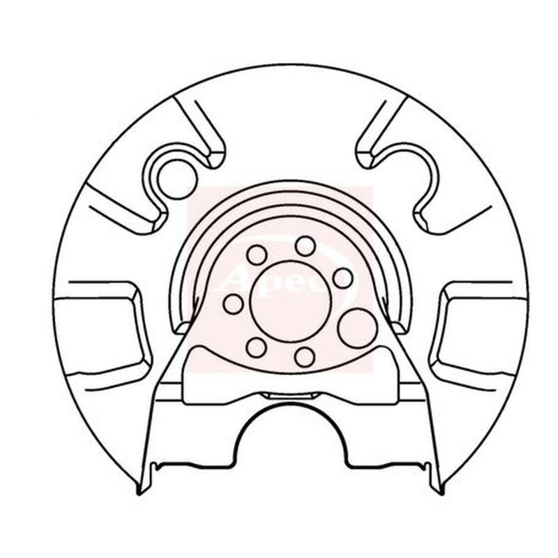 Apec Brake Disc Splash Guard Rear Right ASG1040