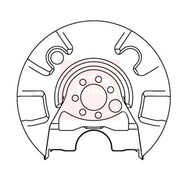 Apec Brake Disc Splash Guard Rear Right ASG1040