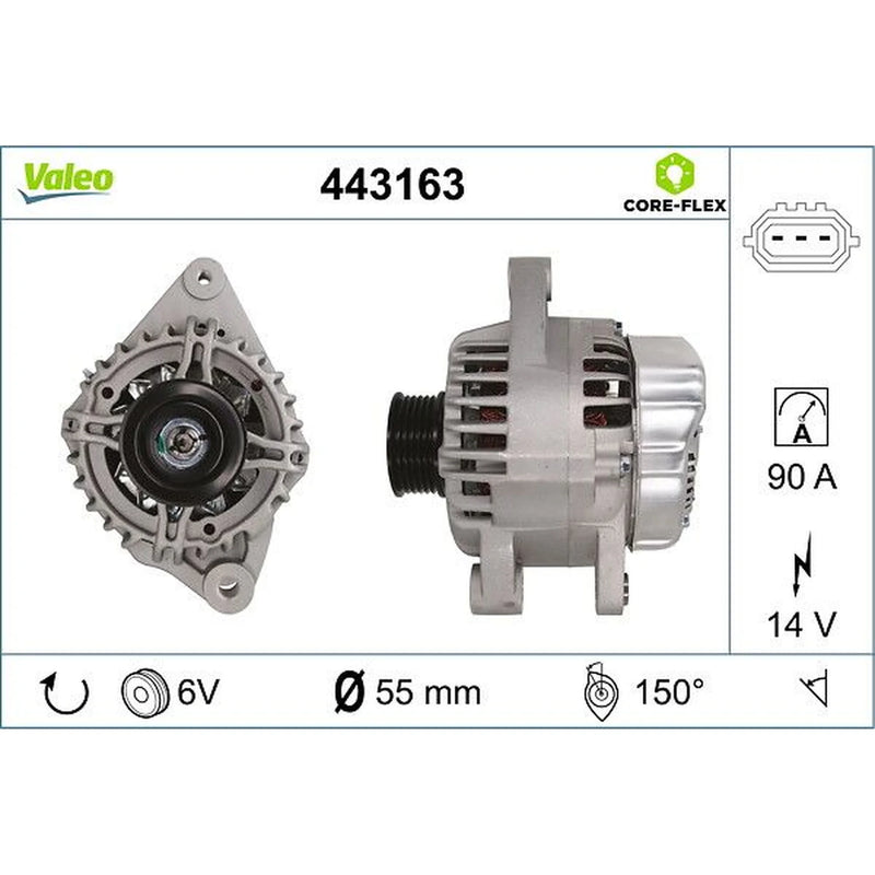 Valeo Car Alternator 12V 443163