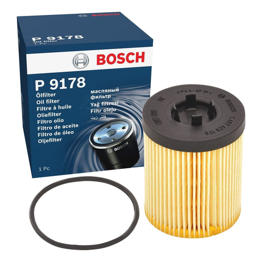 Genuine Bosch Car Oil Filter P9178 Fits Vauxhall Zafira - 1.8 - 00-05 1457429178 Bosch  - Town Parts