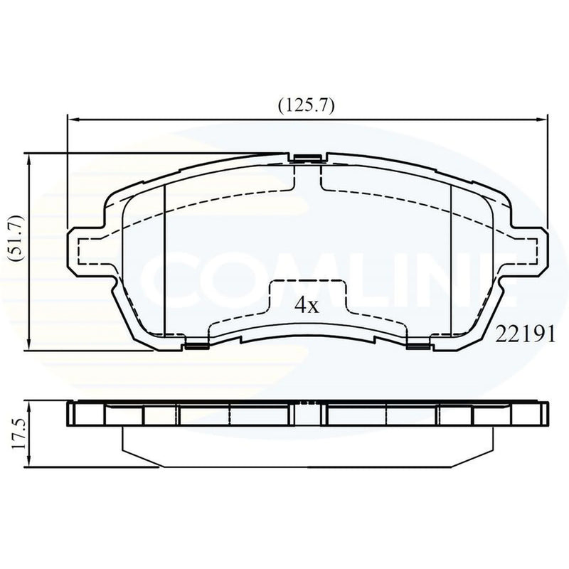 Comline 4 x Front Brake Pad Set CBP02361