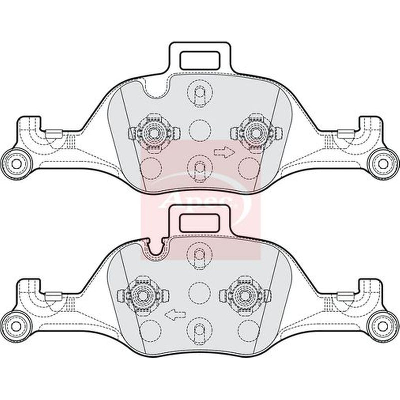 Apec Front Brake Pad Set PAD2187