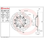 Brembo 2 x Rigid Front Brake Disc Brake Discs 68B407B1