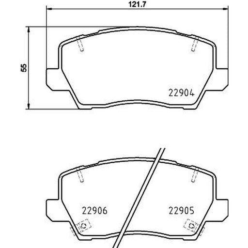 DON Front Brake Pad Set PCP1800