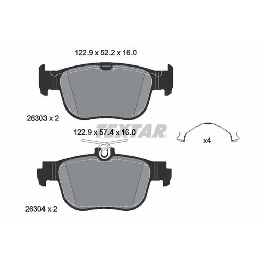 Textar Rear Brake Pad Set 2630301