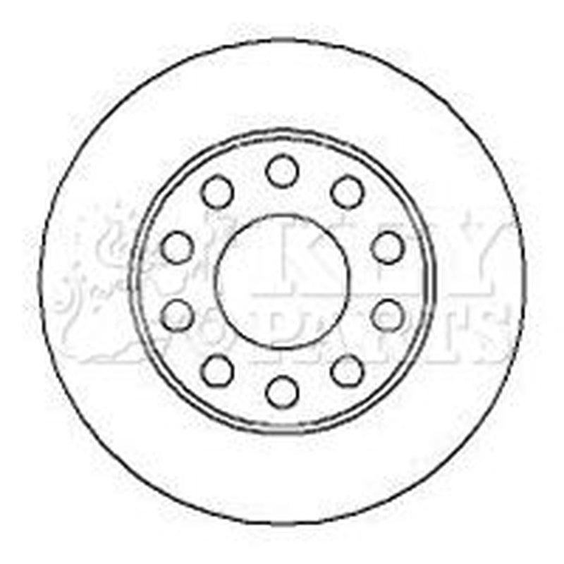 Key Parts 2 x Solid Rear Brake Discs KBD4273
