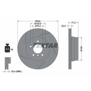 Textar 2 x Drilled Dimples Rear Brake Discs 92295505