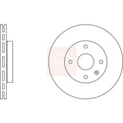 Apec 2 x Vented Front Brake Discs DSK2810