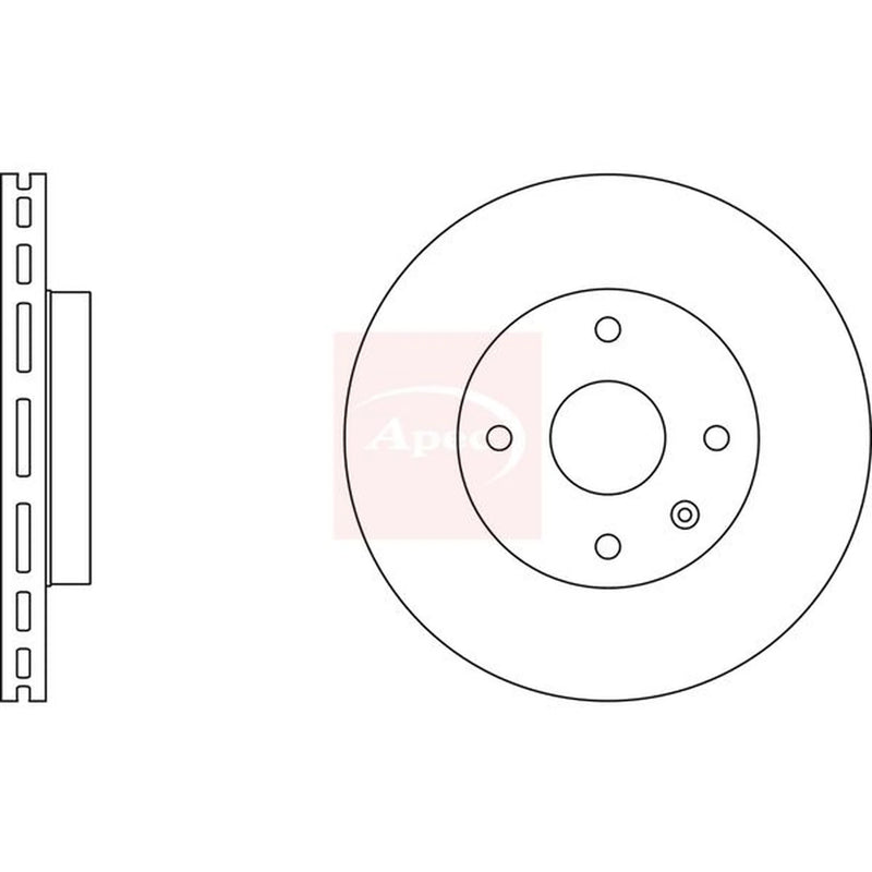 Apec 2 x Vented Front Brake Discs DSK2810