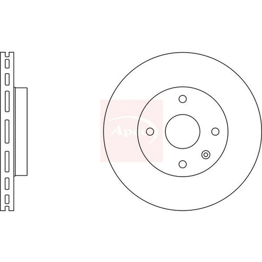 Apec 2 x Vented Front Brake Discs DSK2810