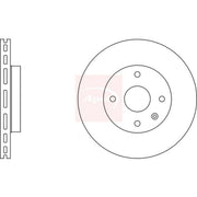 Apec 2 x Vented Front Brake Discs DSK2810
