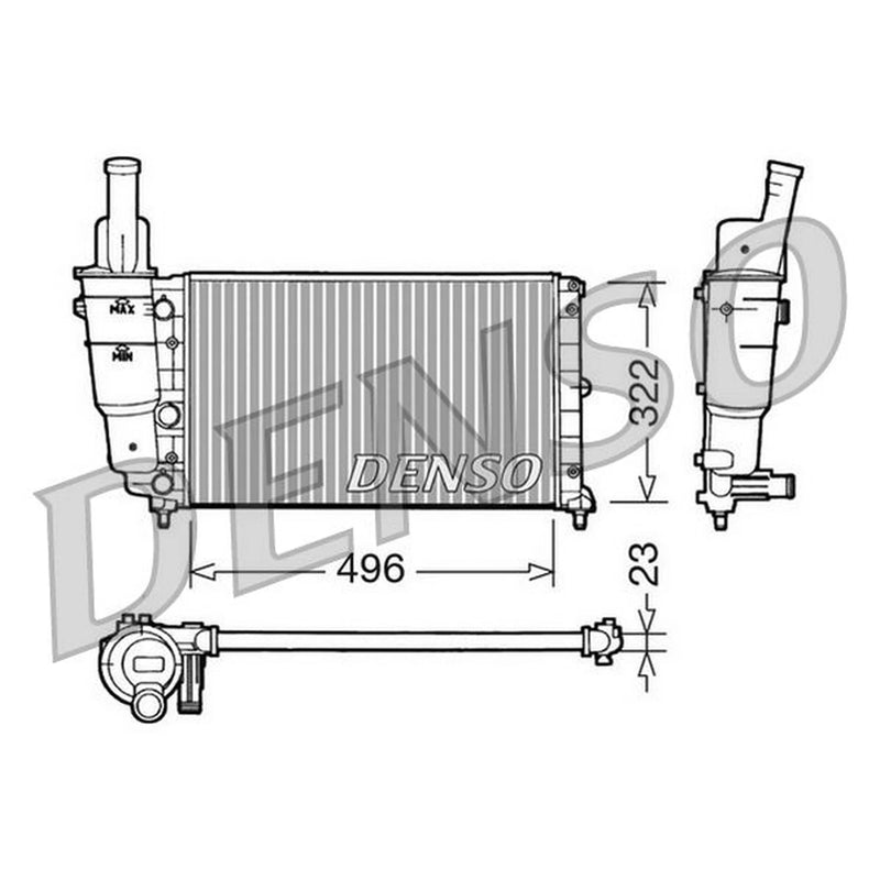 Denso Engine Radiator DRM13003