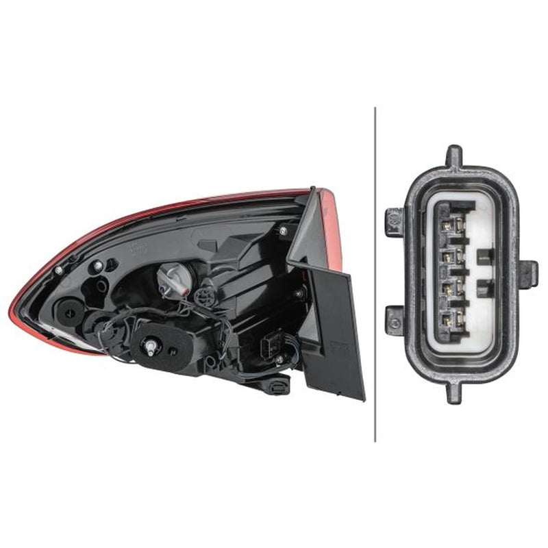 Hella Tail Light / Lamp P21W Right 2SD 012 311-121