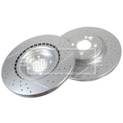 Borg & Beck 2 x Perforated/Vented Front Brake Discs BBD5557