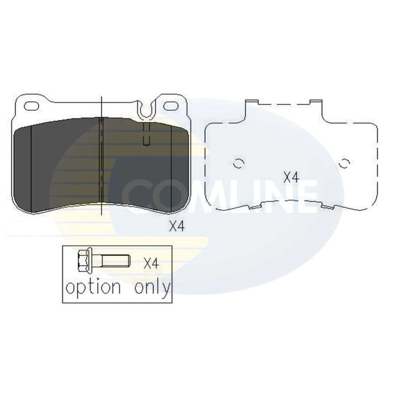 Comline 4 x Front Brake Pad Set CBP06007
