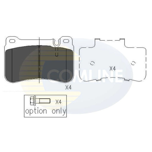 Comline 4 x Front Brake Pad Set CBP06007