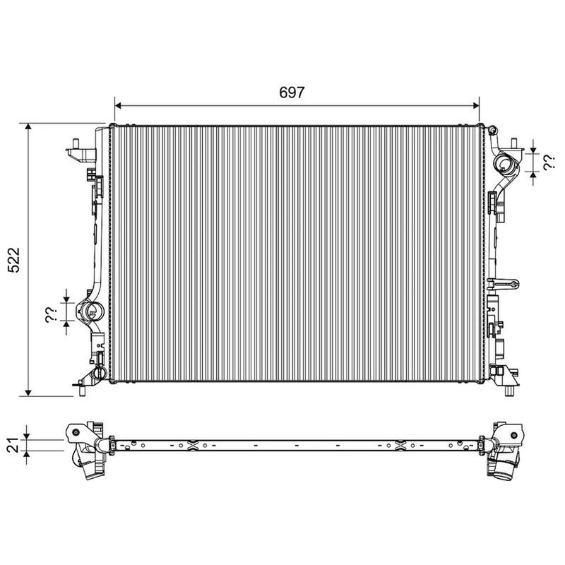 Valeo Engine Radiator 701489