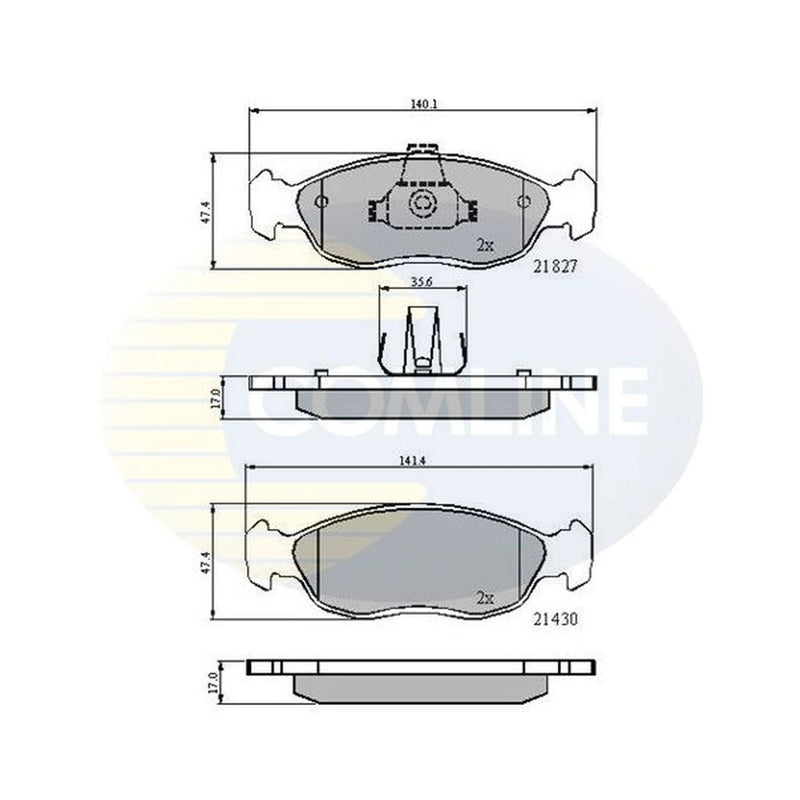 Comline 4 x Front Brake Pad Set CBP0570