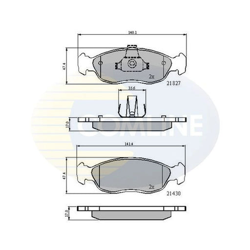 Comline 4 x Front Brake Pad Set CBP0570