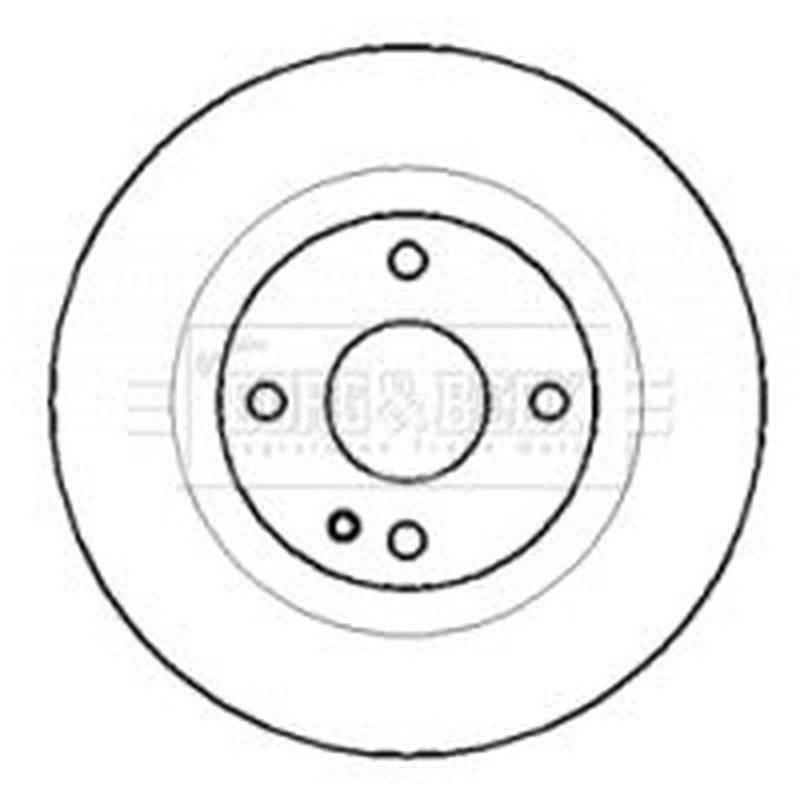 Borg & Beck 2 x Solid Rear Brake Discs BBD4433
