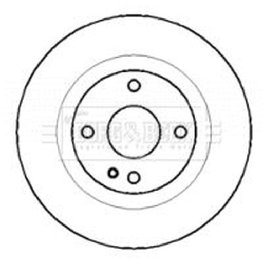 Borg & Beck 2 x Solid Rear Brake Discs BBD4433