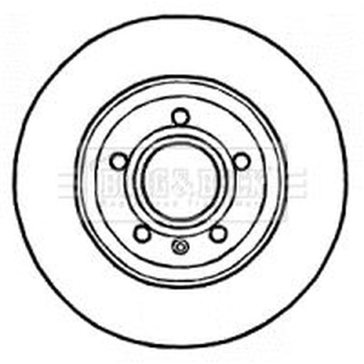 Borg & Beck 2 x Solid Rear Brake Discs BBD4545