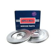 Borg & Beck 2 x Vented Rear Brake Discs BBD4766
