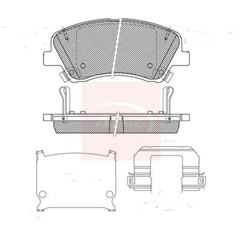 Apec Front Brake Pad Set PAD2634