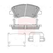 Apec Front Brake Pad Set PAD2634