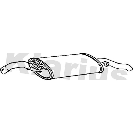 Klarius Box With Tail Pipe Rear VW164V