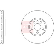 Apec 2 x Vented Front Brake Discs DSK2205