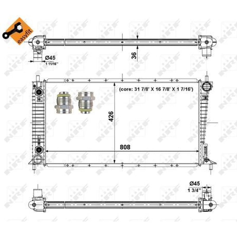 NRF Engine Radiator 56035