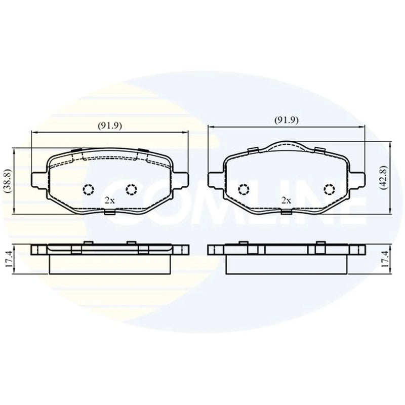 Comline 4 x Rear Brake Pad Set CBP03529