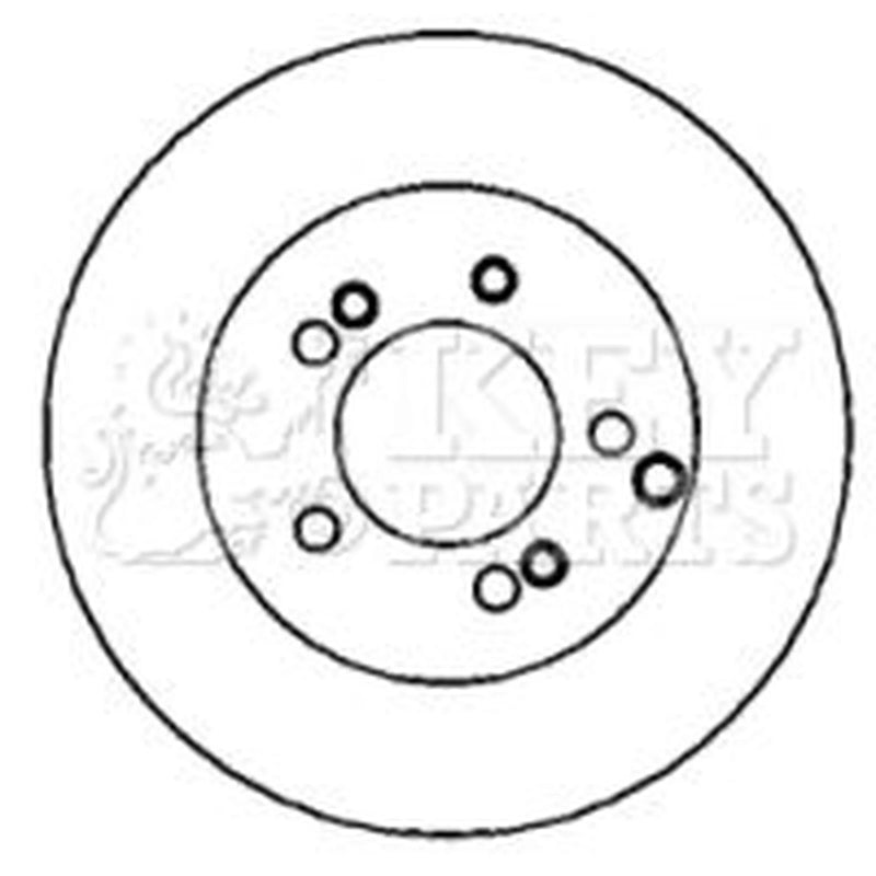 Key Parts 2 x Solid Rear Brake Discs KBD4366