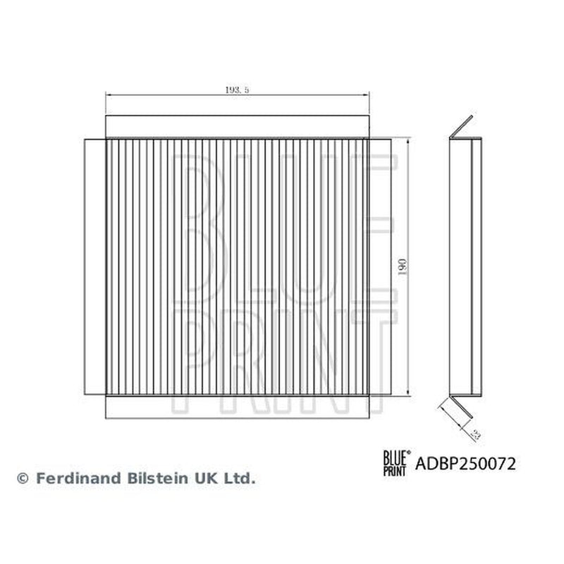 Blue Print Cabin Air Filter (Pollen Filter) ADBP250072