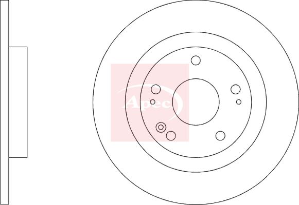 Apec 2 x Brake Disc Set Solid