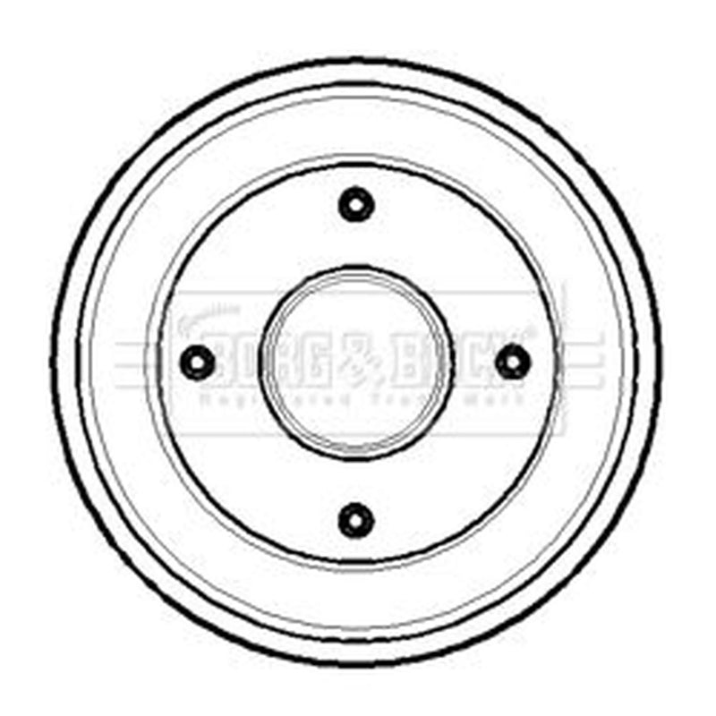 Borg & Beck Brake Drum Assembly Rear BBR7105