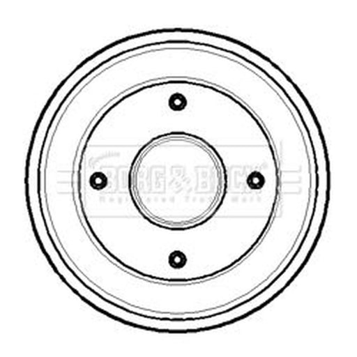 Borg & Beck Brake Drum Assembly Rear BBR7105
