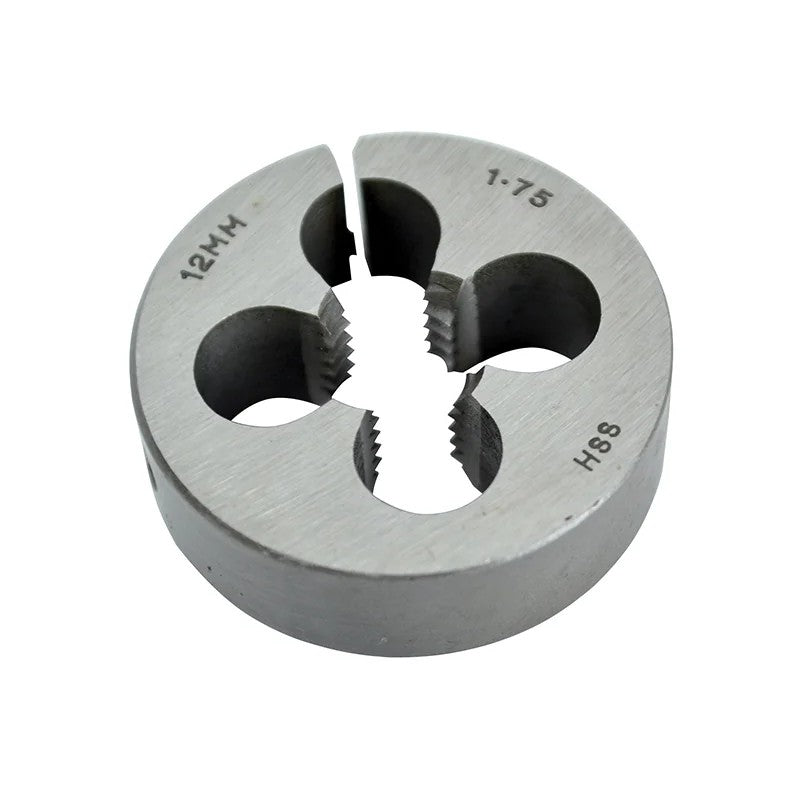 Faithfull HSS Straight Flute Split Die M12 x 1.75, 1.1/2in OD - FAIHSSDM12