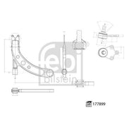 Febi Control/Trailing Arm Front Right 177899