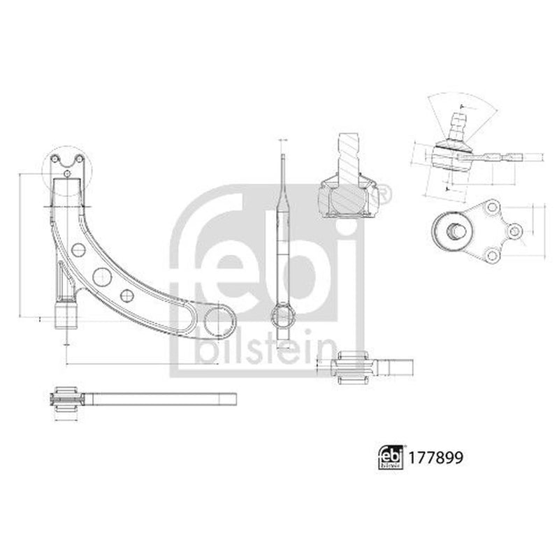 Febi Control/Trailing Arm Front Right 177899