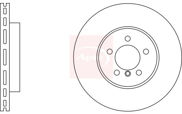 Apec 2 x Brake Disc Set Vented