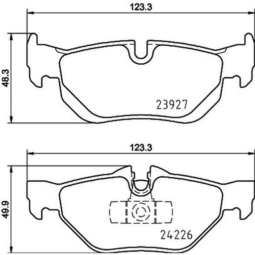 DON Rear Brake Pad Set PCP2115