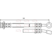 Apec Brake Hydraulic Hose Line Front R HOS3206