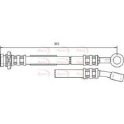 Apec Brake Hydraulic Hose Line Front R HOS3206