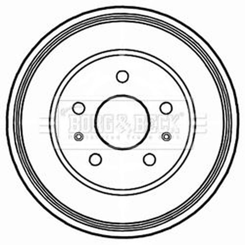 Borg & Beck Brake Drum Assembly Rear BBR7212