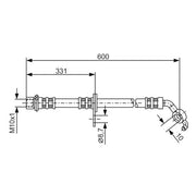 Bosch Brake Hydraulic Hose Line Front Left 1 987 476 108