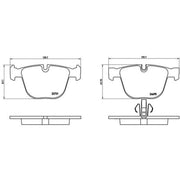 Brembo 4 x Rear Brake Pad Set P06053