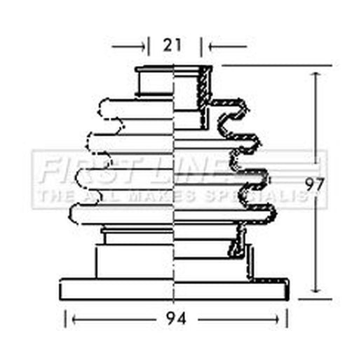 First Line Drive Shaft Bellow Kit Front Left FCB2717